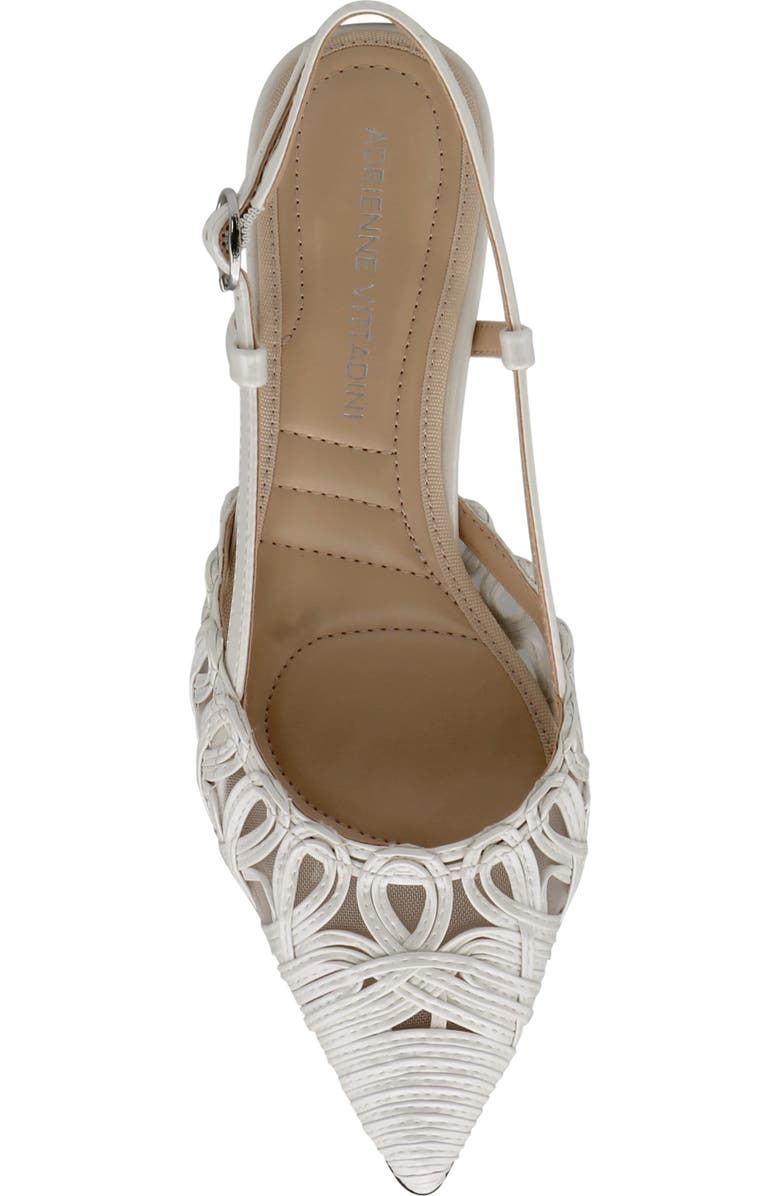 Adrienne Vittadini Sensation Kitten Heel Slingback Pump, Alternate, color, White Pearl