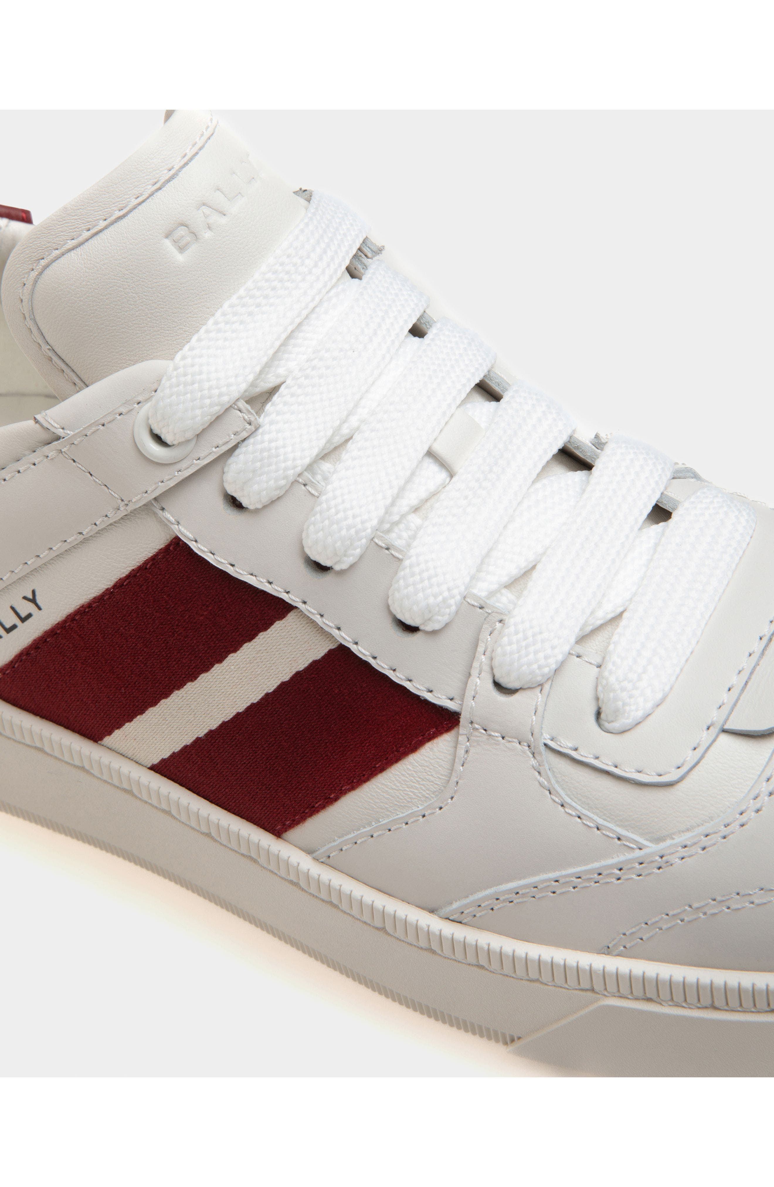 Bally Calf Leather Raise Sneaker, Alternate, color, White