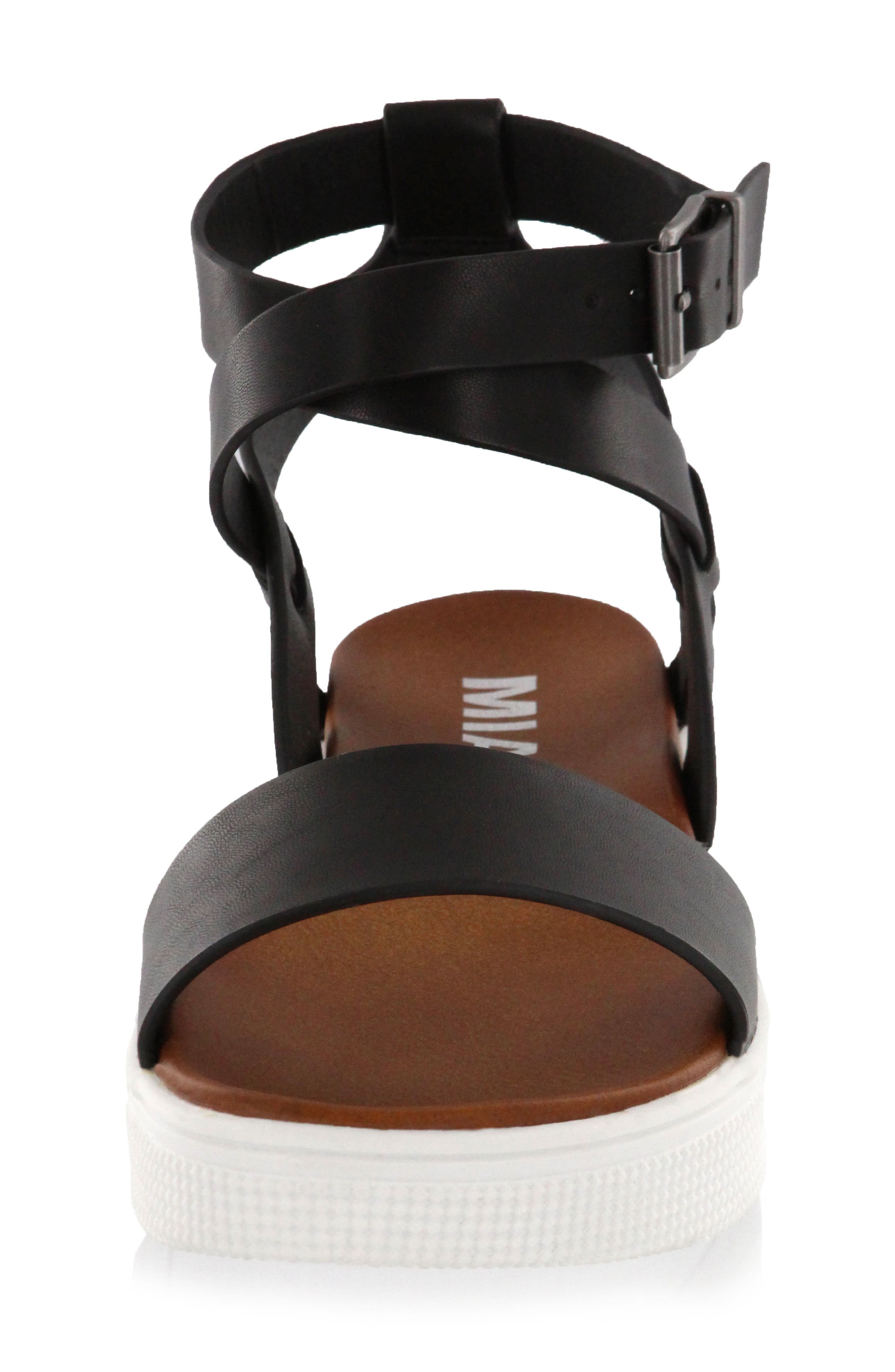 Calla Platform Sandal, Alternate, color, BLACK FAUX LEATHER
