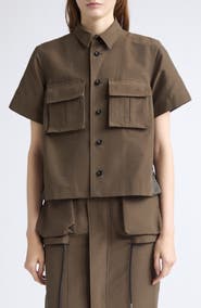 Sacai Grosgrain Bonding Midi Skirt (Women) | Nordstrom