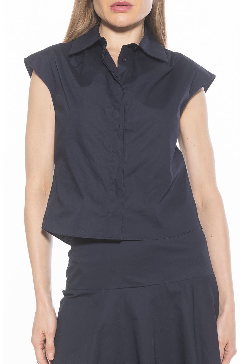 Juniper Button-Up Shirt, Main, color, NAVY