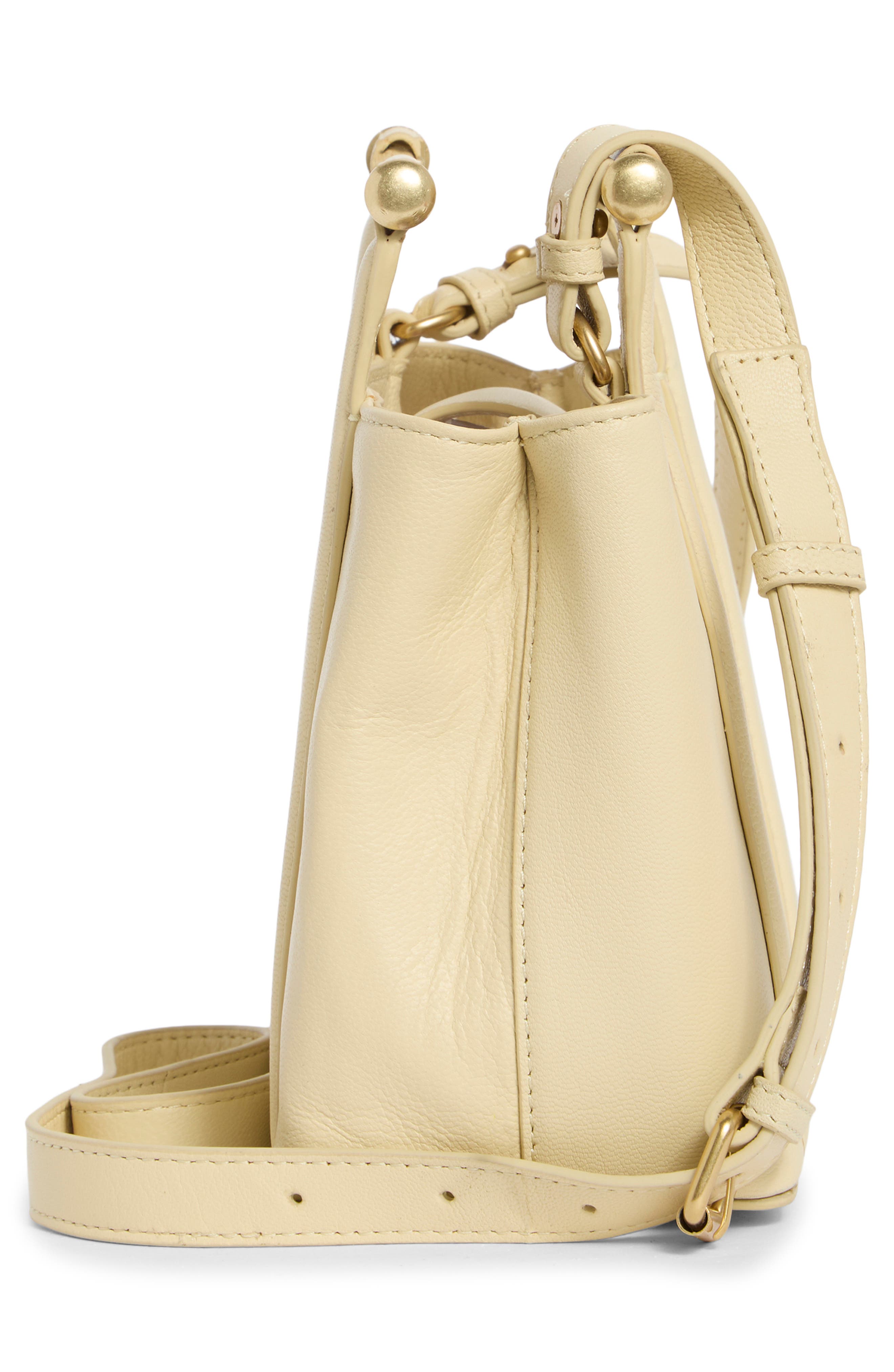 Jayda Leather Top Handle Bag, Alternate, color, YELLOW