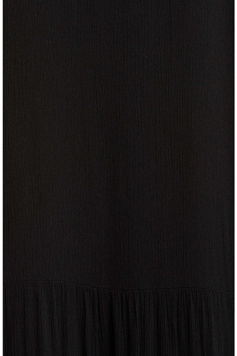 Tiered Gauze Cover-Up Maxi Dress, Alternate, color, BLACK