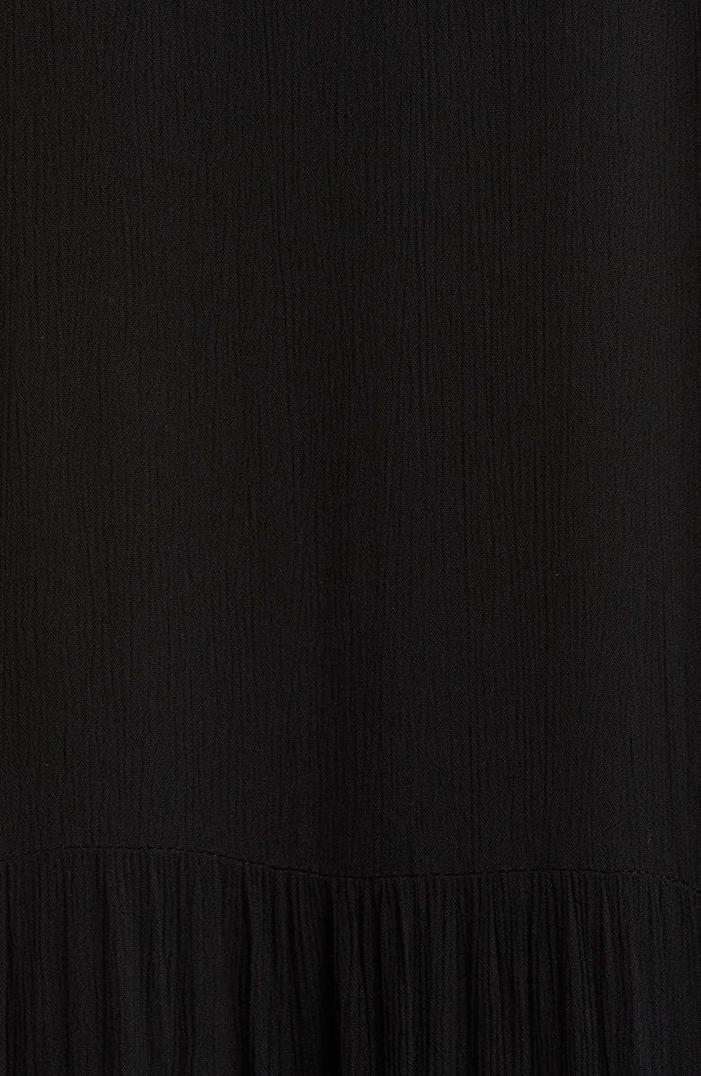 Elan Tiered Gauze Cover-Up Maxi Dress, Alternate, color, Black