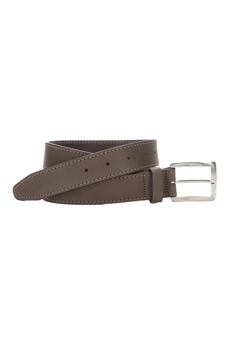 Deaton Leather Belt, Main, color, STONE