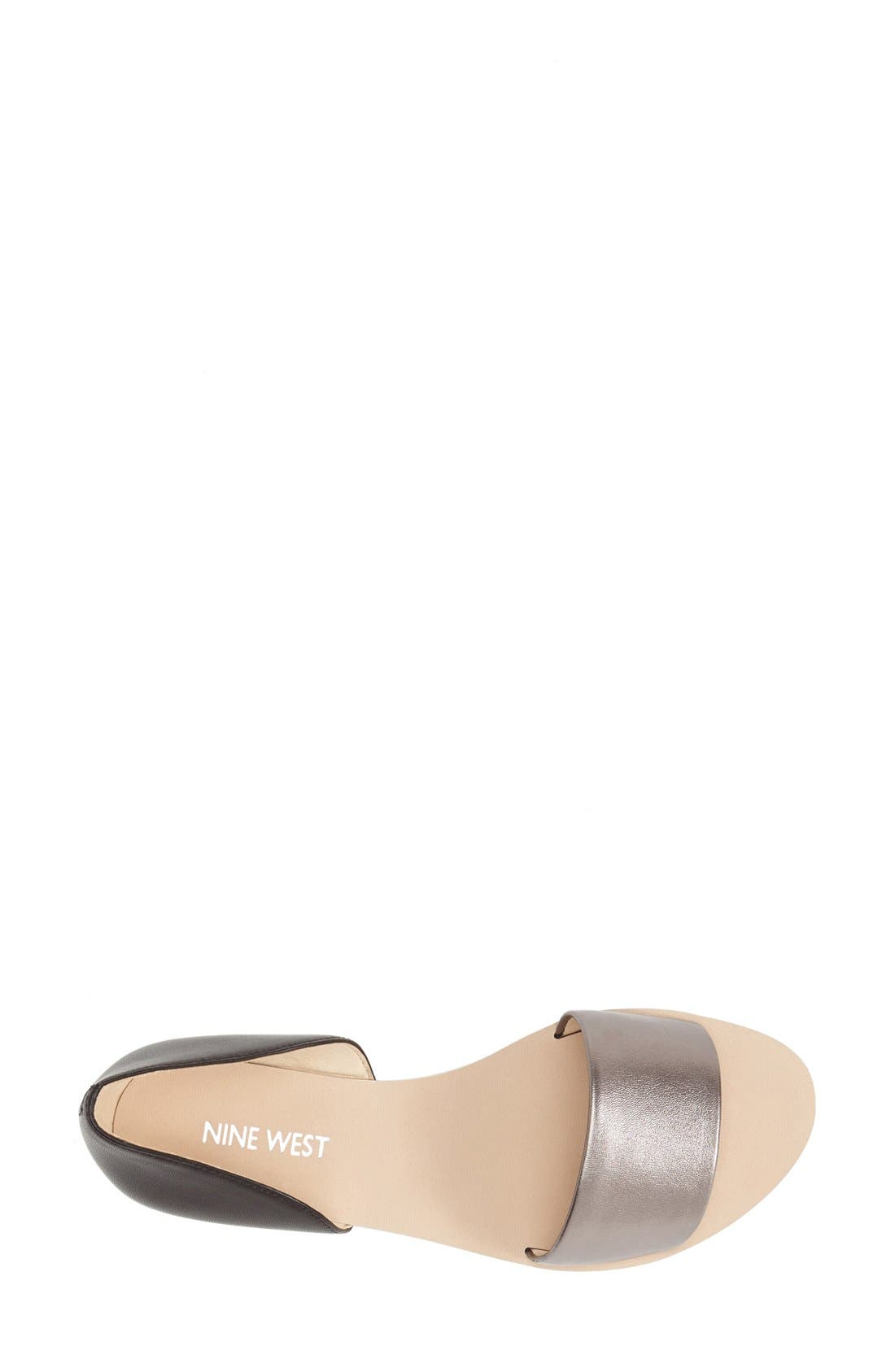 Nine West 'Qualify' d'Orsay Flat Sandal, Alternate, color, 