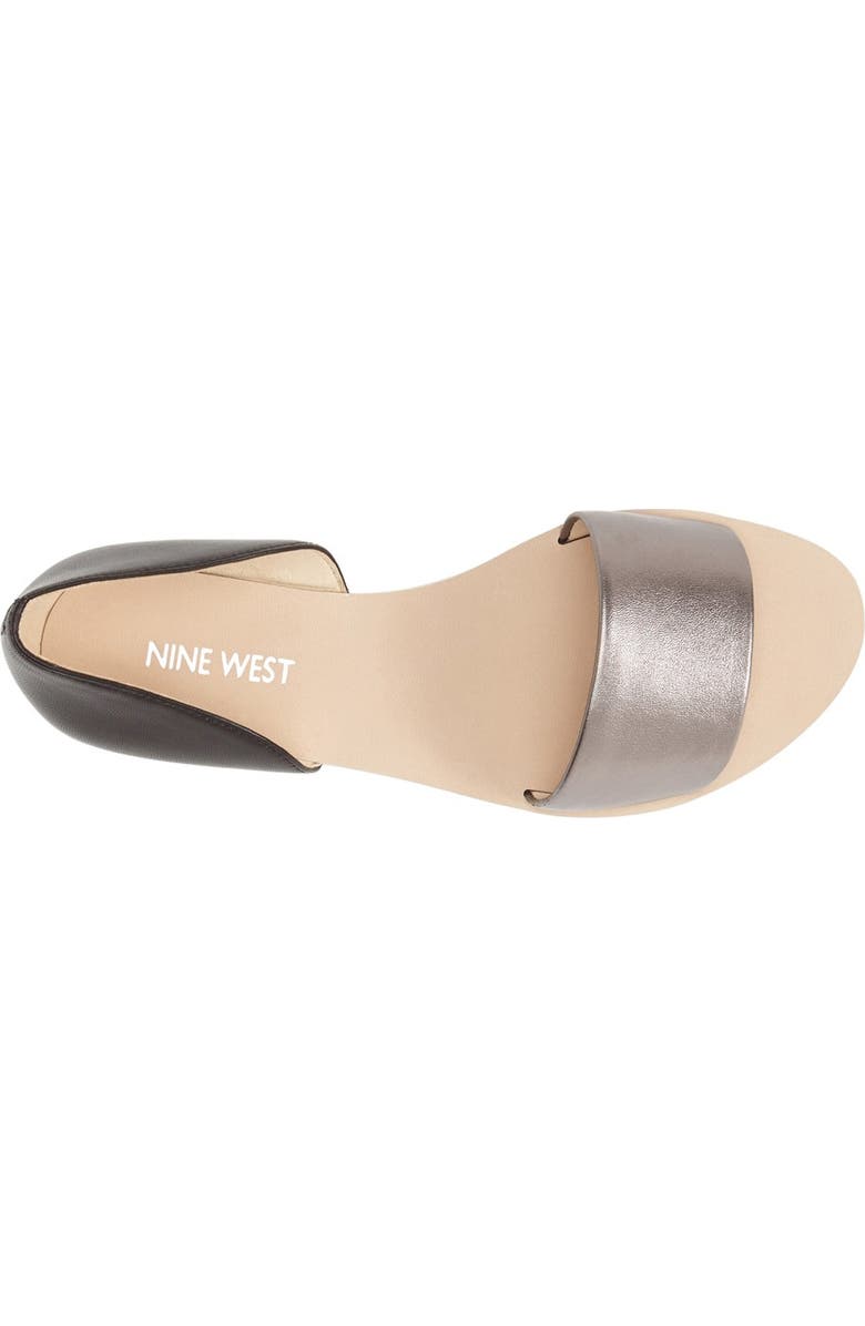 Nine West 'Qualify' d'Orsay Flat Sandal, Alternate, color,