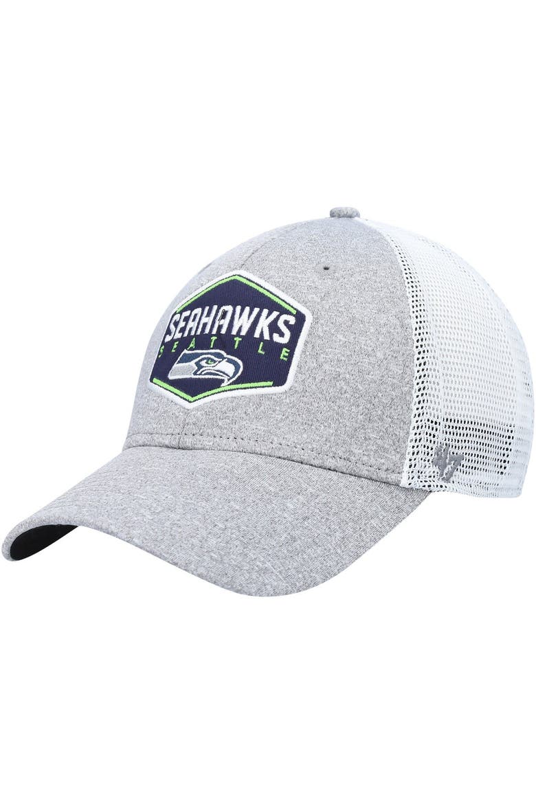 Men's '47 Gray/White Seattle Seahawks Hitch Contender Flex Hat, Main, color, Heather Gray