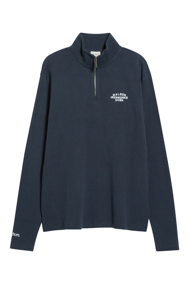 Flyer Ironworks Mid Layer Stretch Cotton Thermal Pullover, Main, color, BLUEBERRY