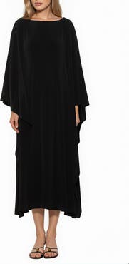 Alexia Admor Vionne Cape Sleeve Draped Maxi Dress