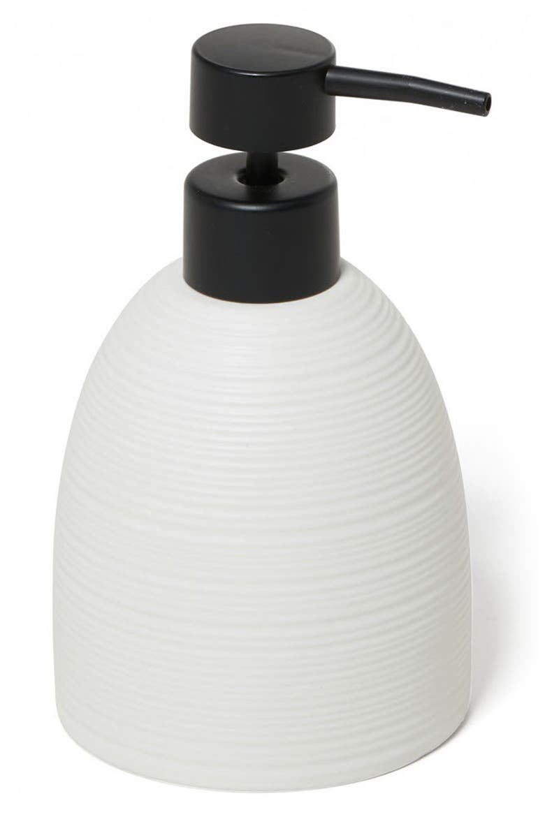Dubai Black Trim Lotion Pump, Main, color, WHITE