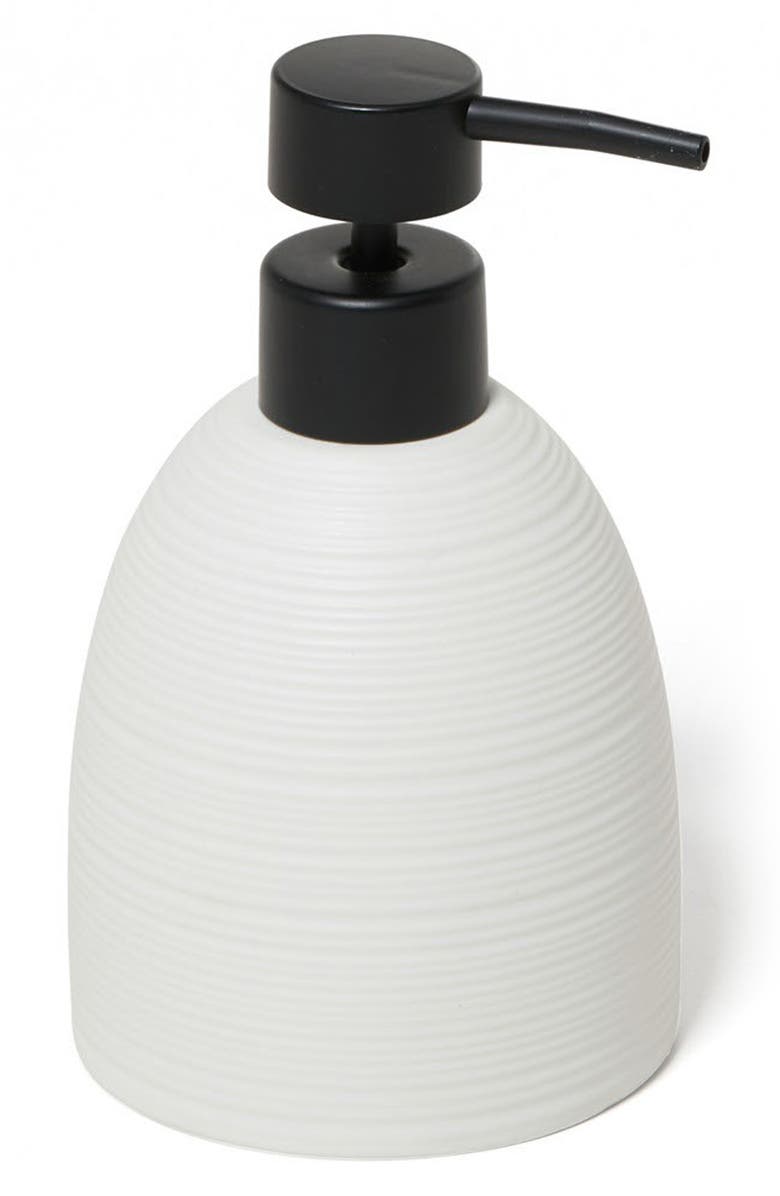 ROSELLI TRADING COMPANY Dubai Black Trim Lotion Pump, Main, color, White