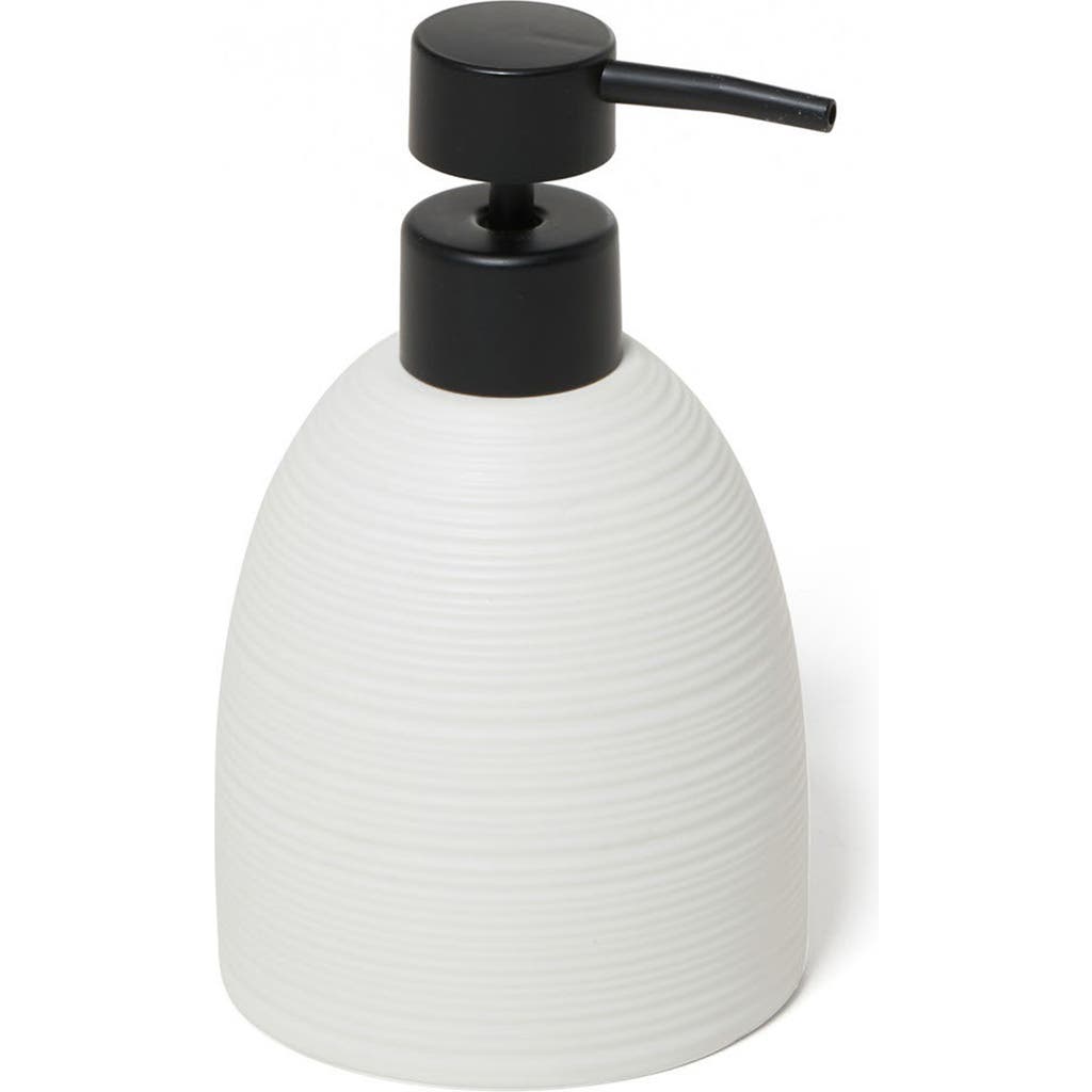 Roselli Trading Company Dubai Black Trim Lotion Pump In White