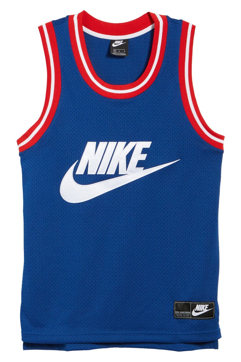 NSW Logo Graphic Mesh Tank, Alternate, color, INDIGO FORCE/ WHITE