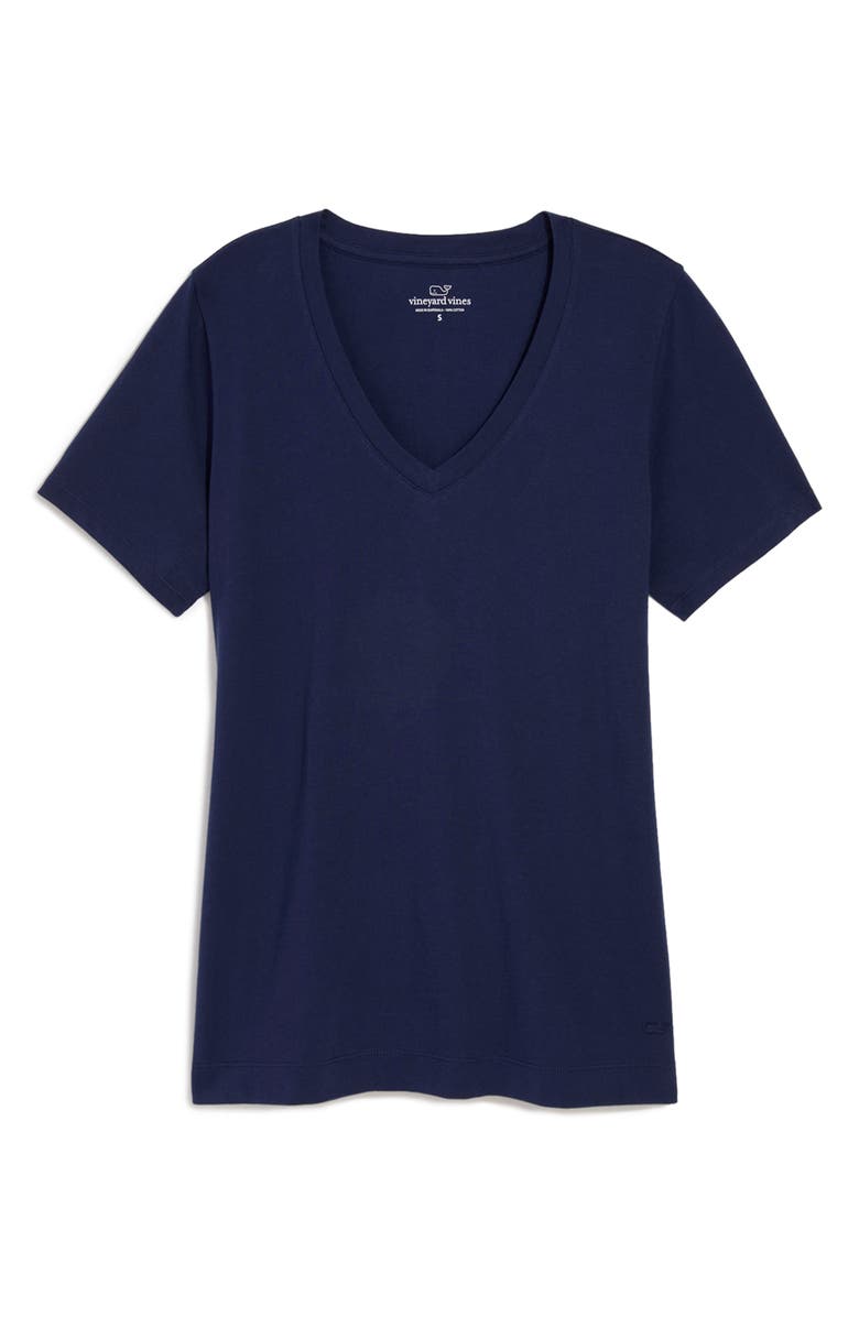 vineyard vines V-Neck Cotton T-Shirt, Main, color, Nautical Navy