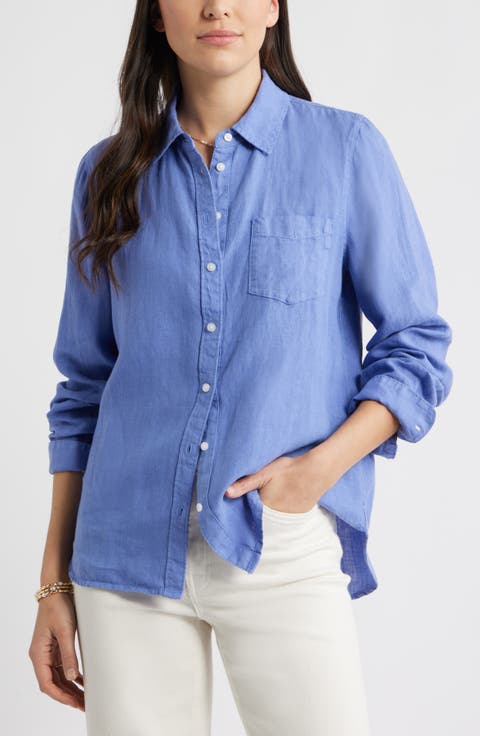 Casual Linen Button-Up Shirt