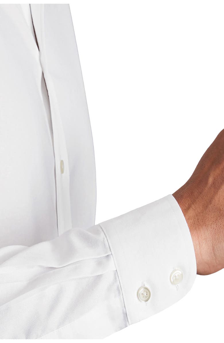 Charles Tyrwhitt Non-Iron Twill Slim Fit Shirt Double Cuff, Alternate, color, White
