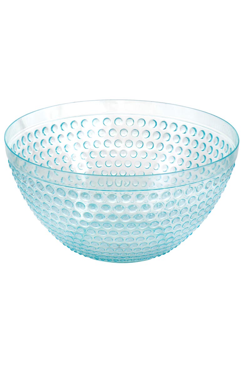 Plastic Bowl Set with Serving Bowl, Alternate, color, Crystal Blue
