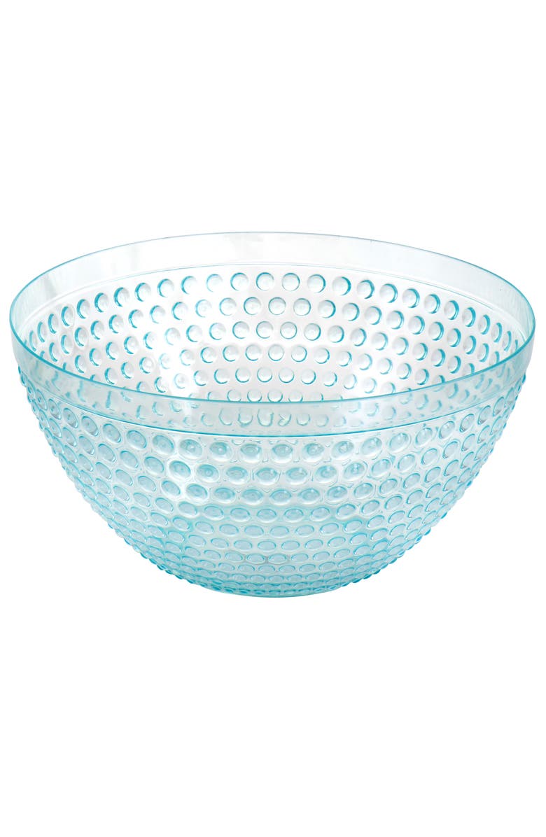 Gibson Home Plastic Bowl Set with Serving Bowl, Alternate, color, Crystal Blue
