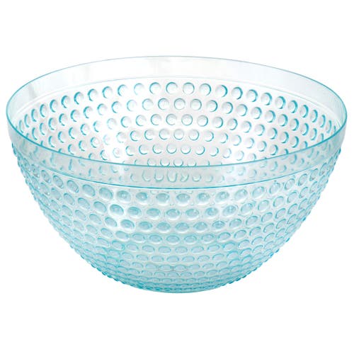Gibson Home Plastic Bowl Set With Serving Bowl In Light Blue In Blue