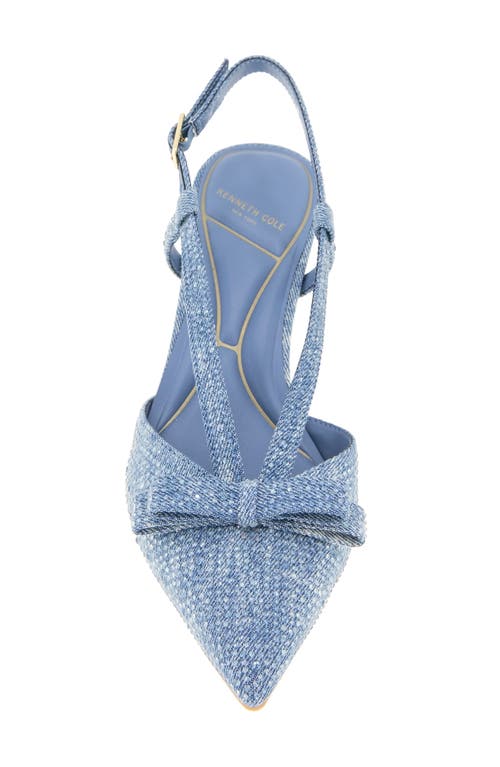 Kenneth Cole Umayra Slingback Pointed Toe Pump In Crystal Denim