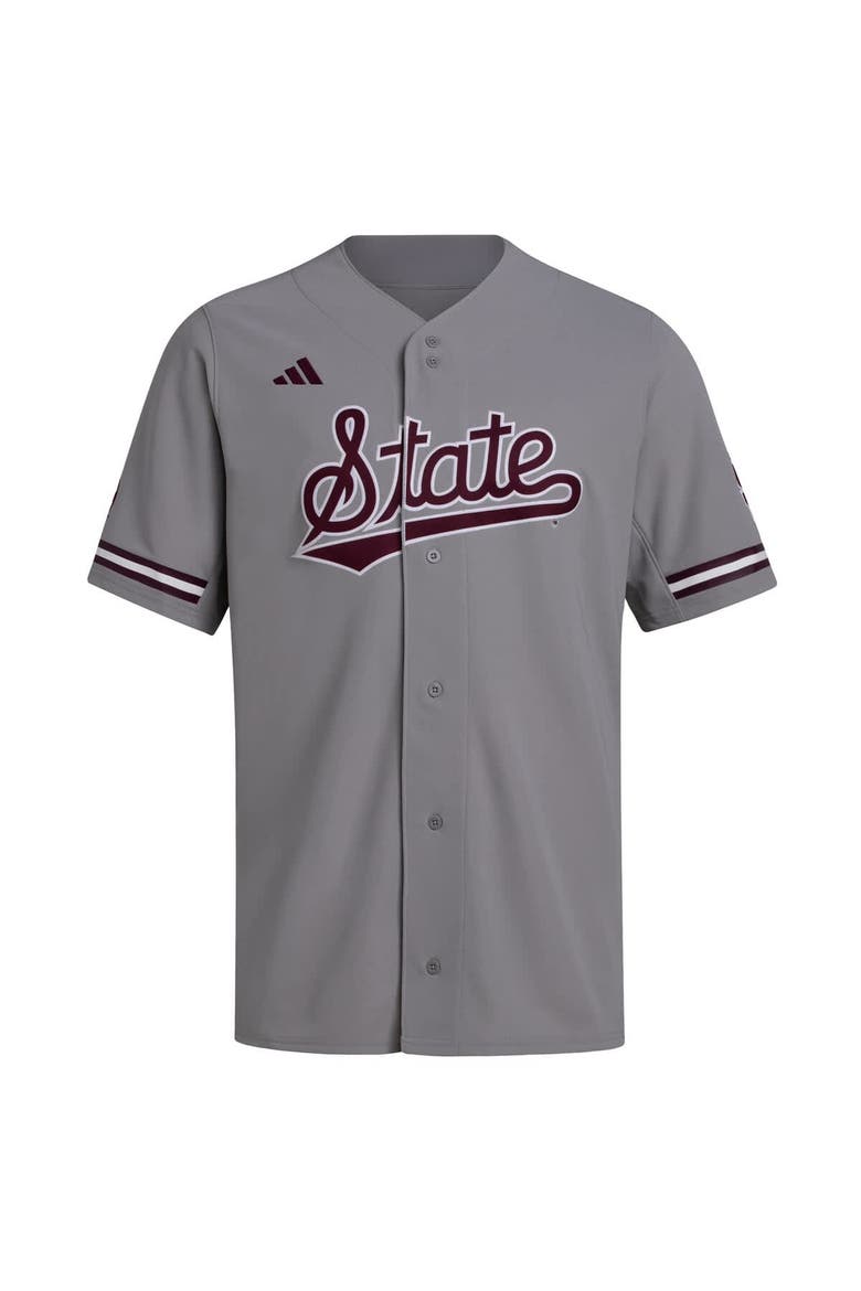 Men's adidas  Gray Mississippi State Bulldogs Replica Baseball Jersey, Alternate, color, Gray