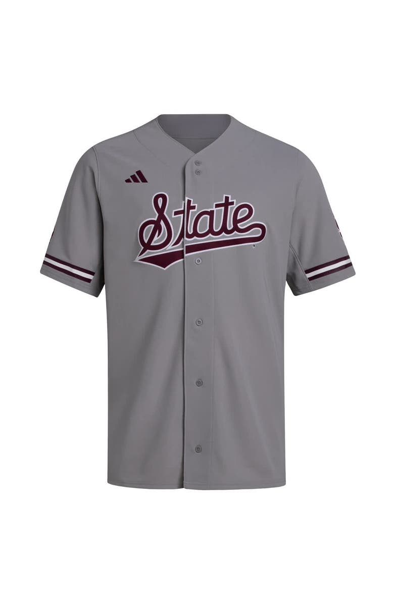adidas Men's adidas  Gray Mississippi State Bulldogs Replica Baseball Jersey, Alternate, color, Gray