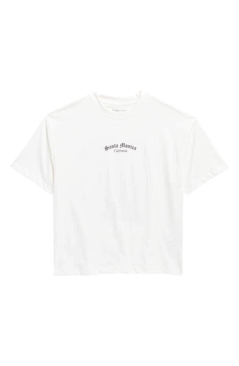 DENIM AND FLOWER Kids' Santa Monica Graphic T-Shirt, Main, color, White