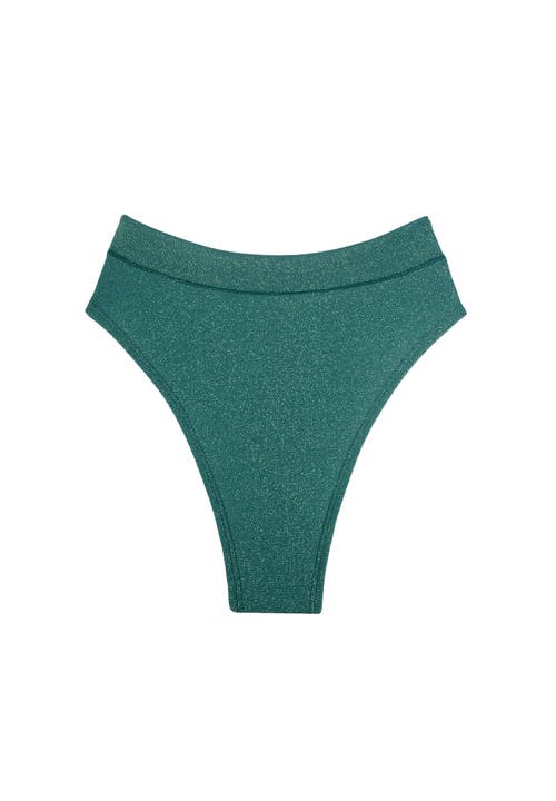 Cuup The Highwaist Thong Lurex In Green