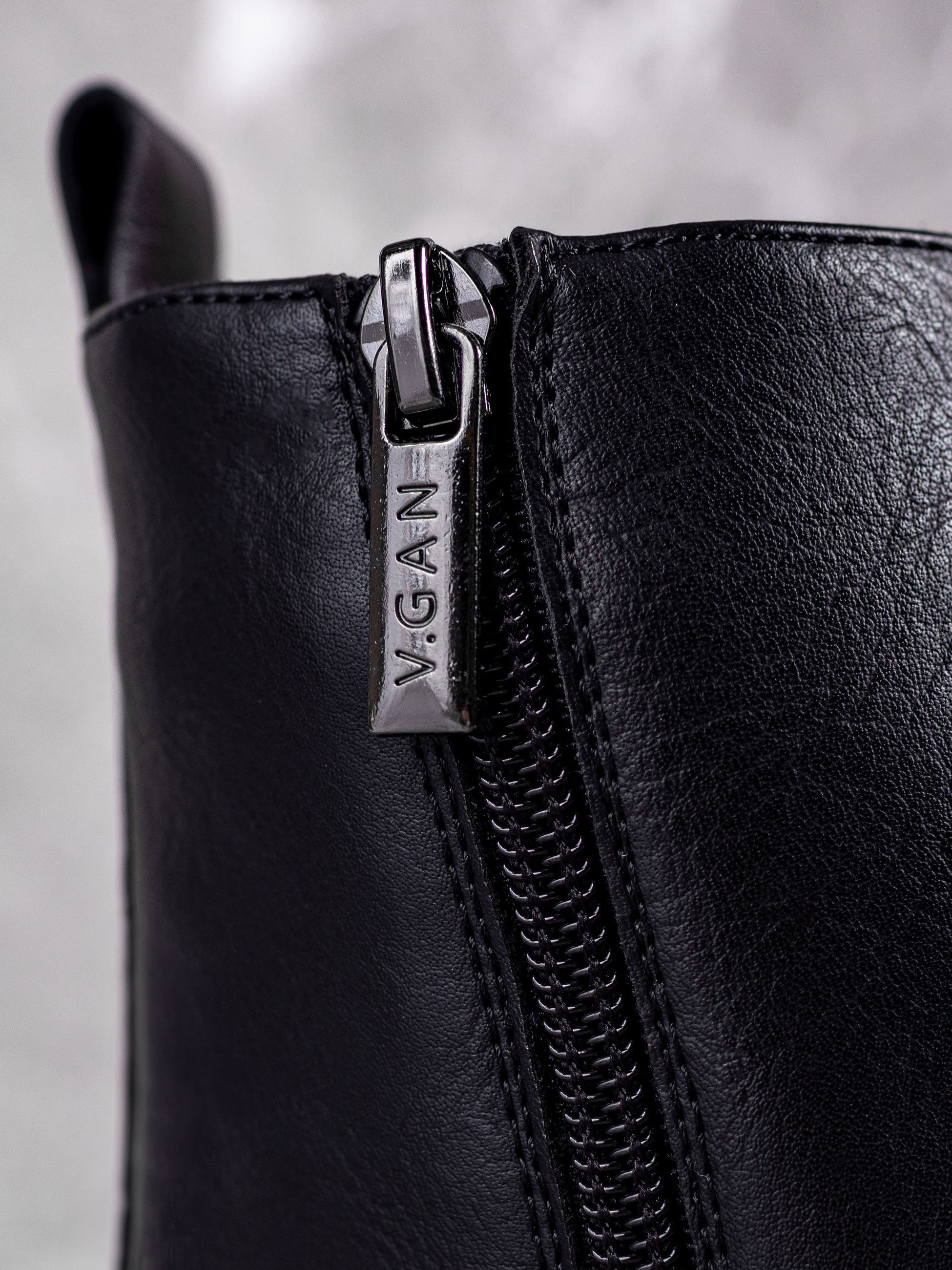 V.GAN LONDON Vegan Cameo Ankle Boots, Alternate, color, Black