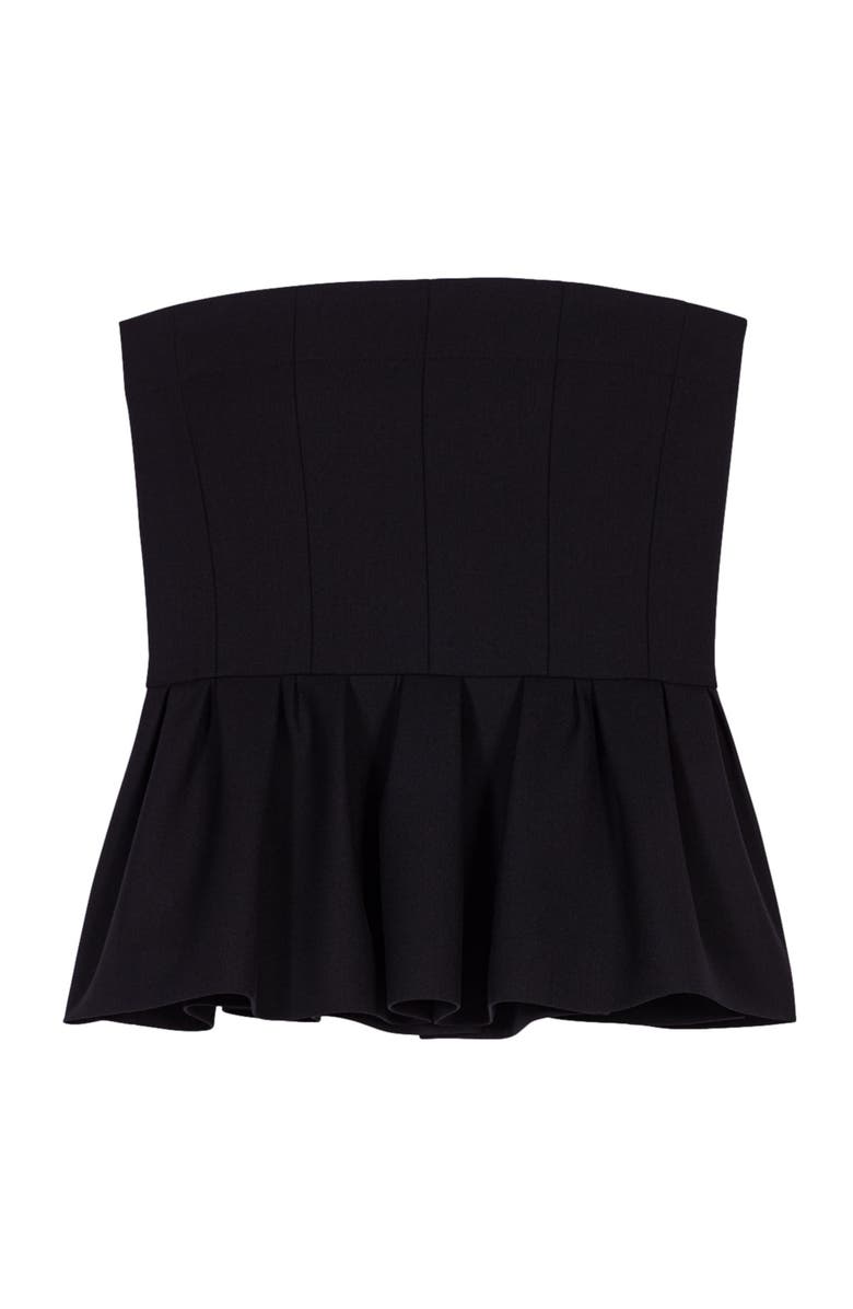 maje Bustier top with basque, Alternate, color, 