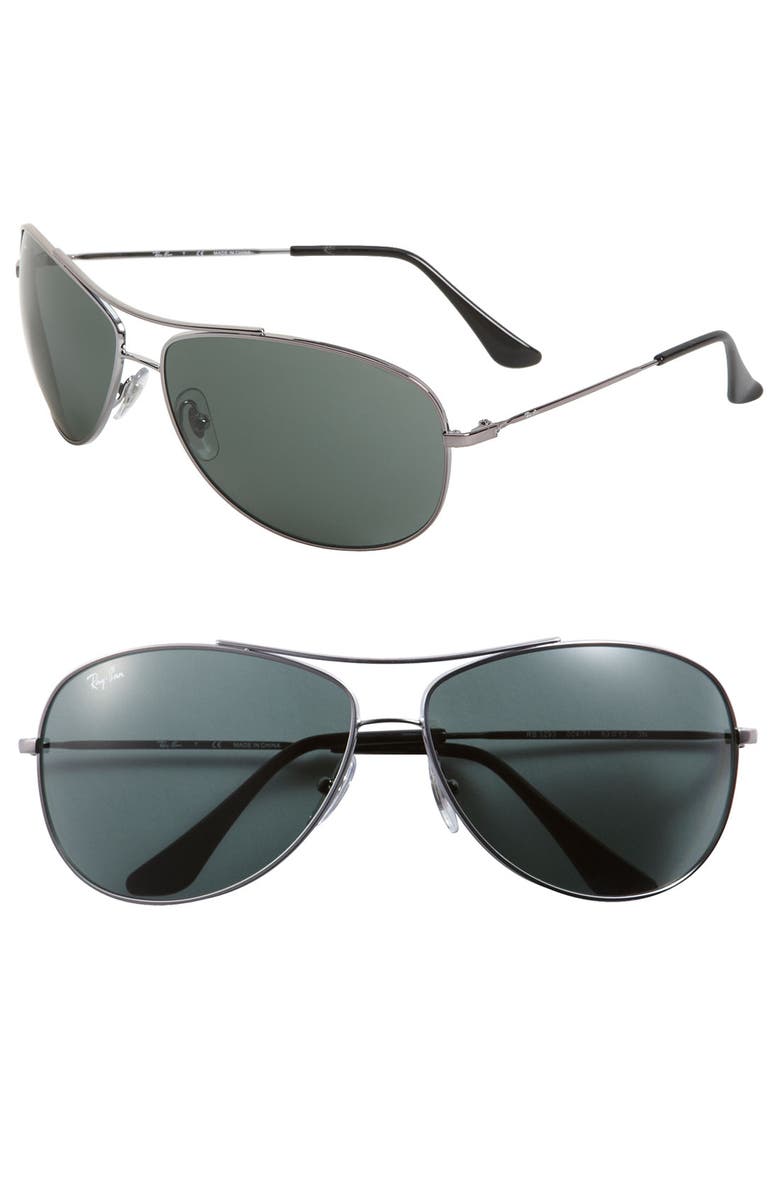 Ray-Ban 'Bubble Wrap' 63mm Aviator Sunglasses, Main, color, 