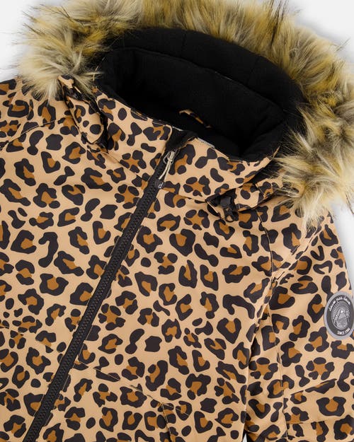 Deux Par Deux Two-piece Play Snowsuit With Animal Jacket In Multi