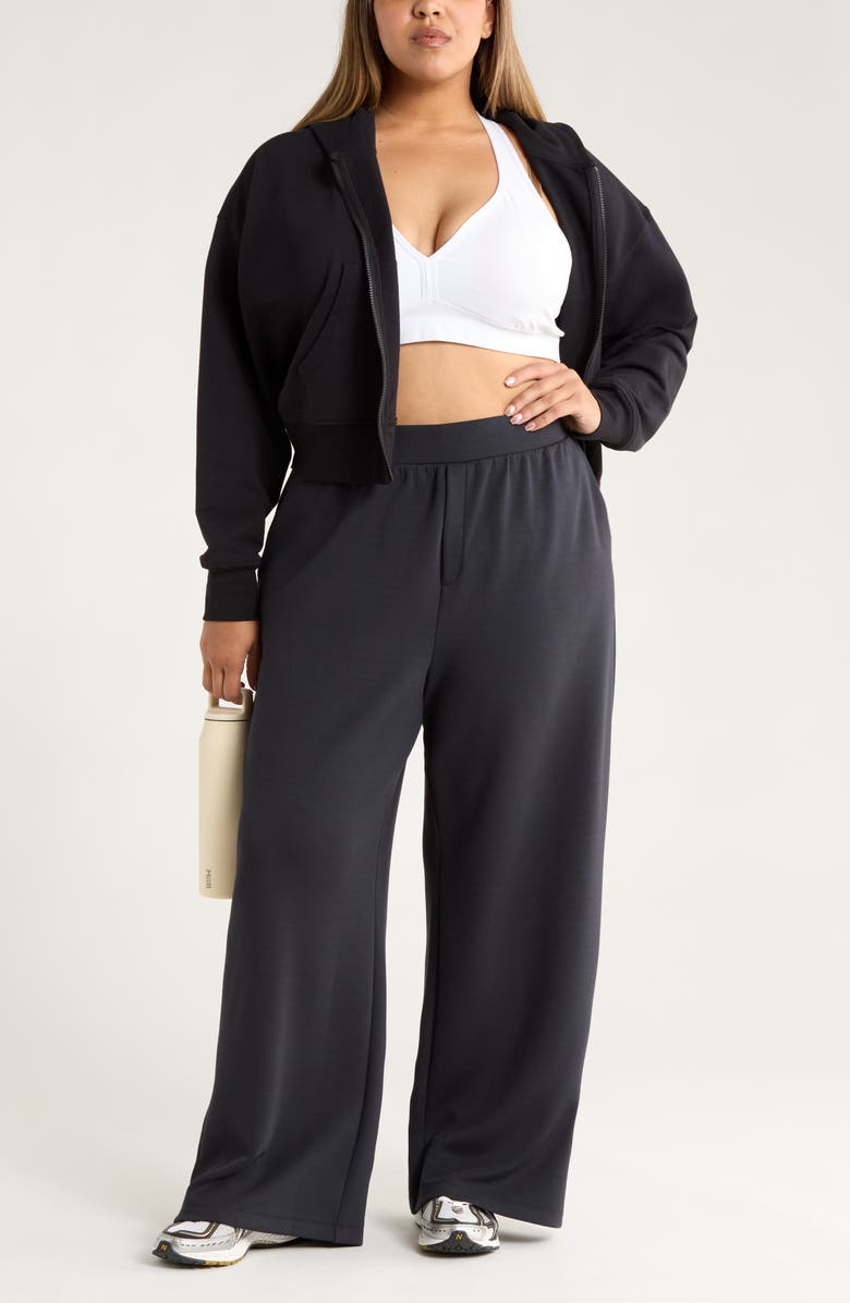 Zella Ultrasoft Knit Straight Leg Pants, Alternate, color, 