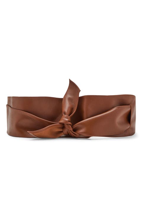 Starring Hailey Bieber Leather Cummerbund Belt