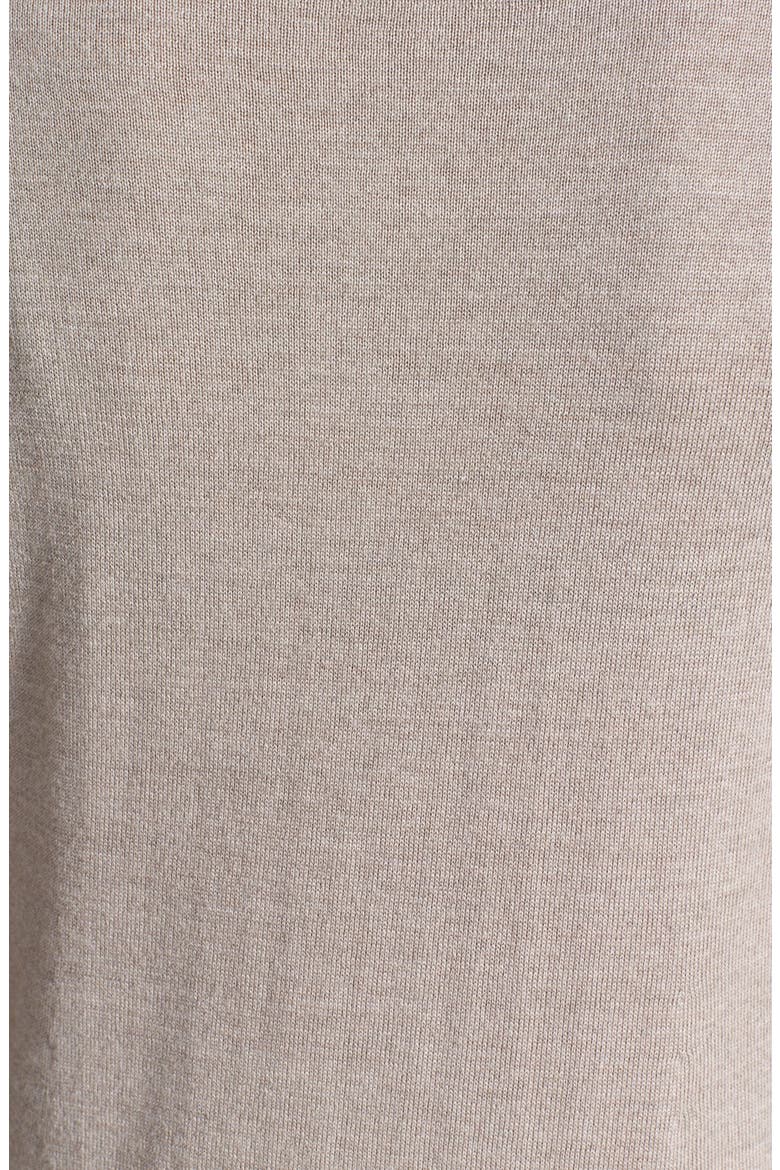 Lightweight Merino Jersey V-Neck Tunic, Alternate, color, ALMOND