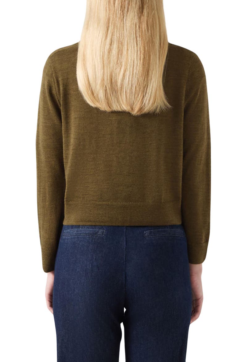 Connie Merino Wool Cardigan, Alternate, color, OLIVE GREEN