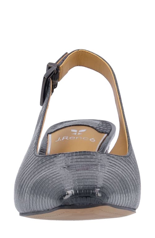 J. RENEÉ J. RENEÉ HADYN LIZARD EMBOSSED SLINGBACK PUMP 