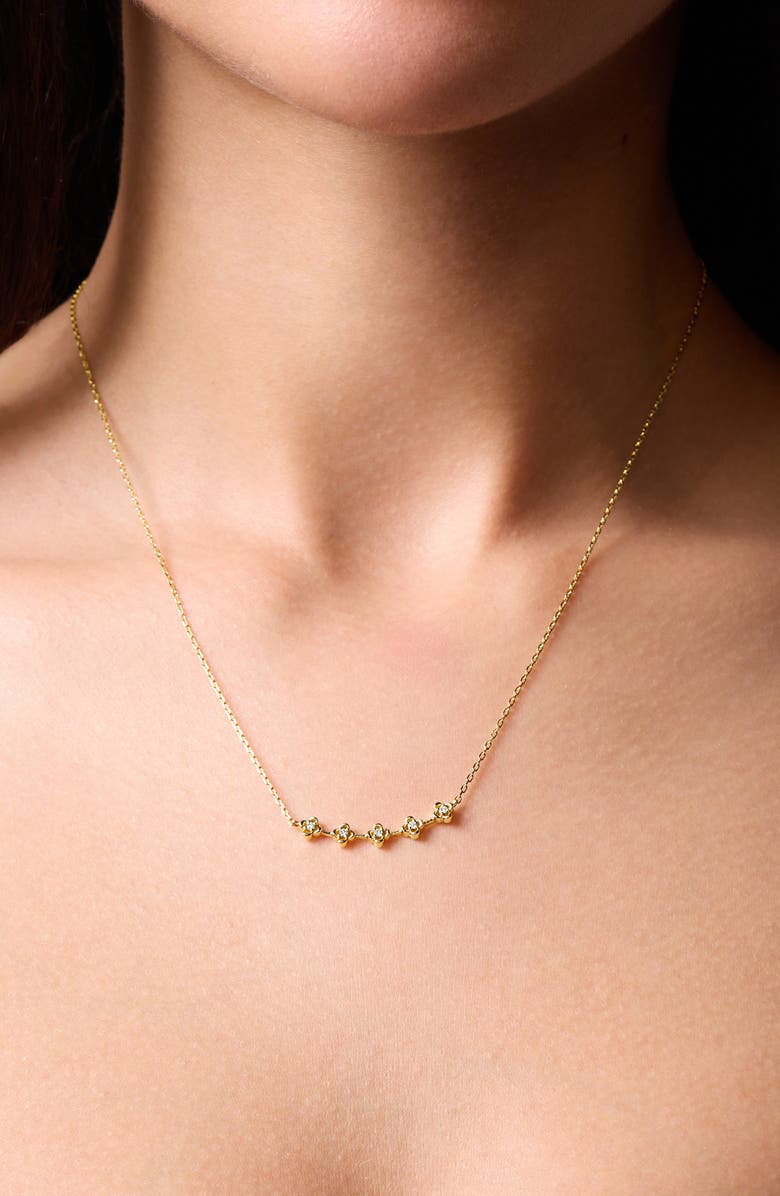 Bony Levy Mykonos 18K Yellow Gold Diamond Bar Pendant Necklace, Alternate, color, 18K Yellow Gold