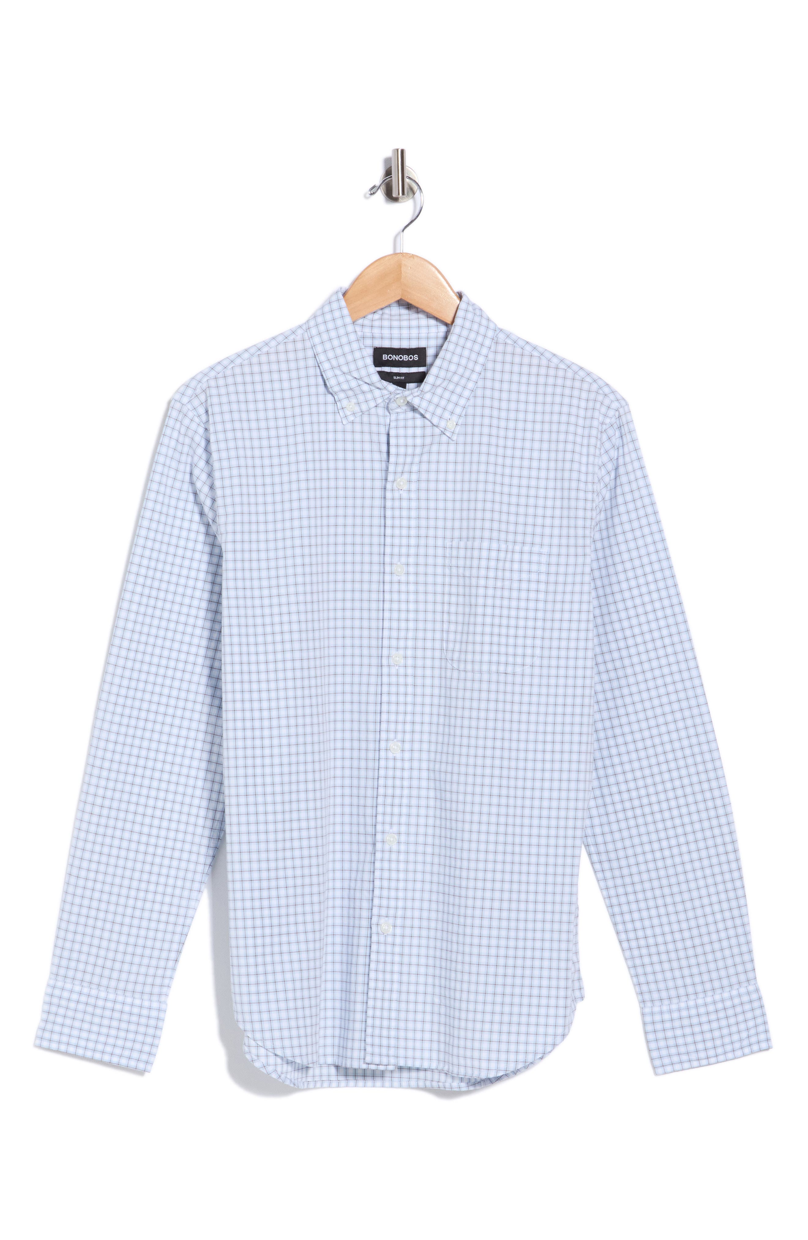 Stretch Cotton Poplin Button-Down Shirt