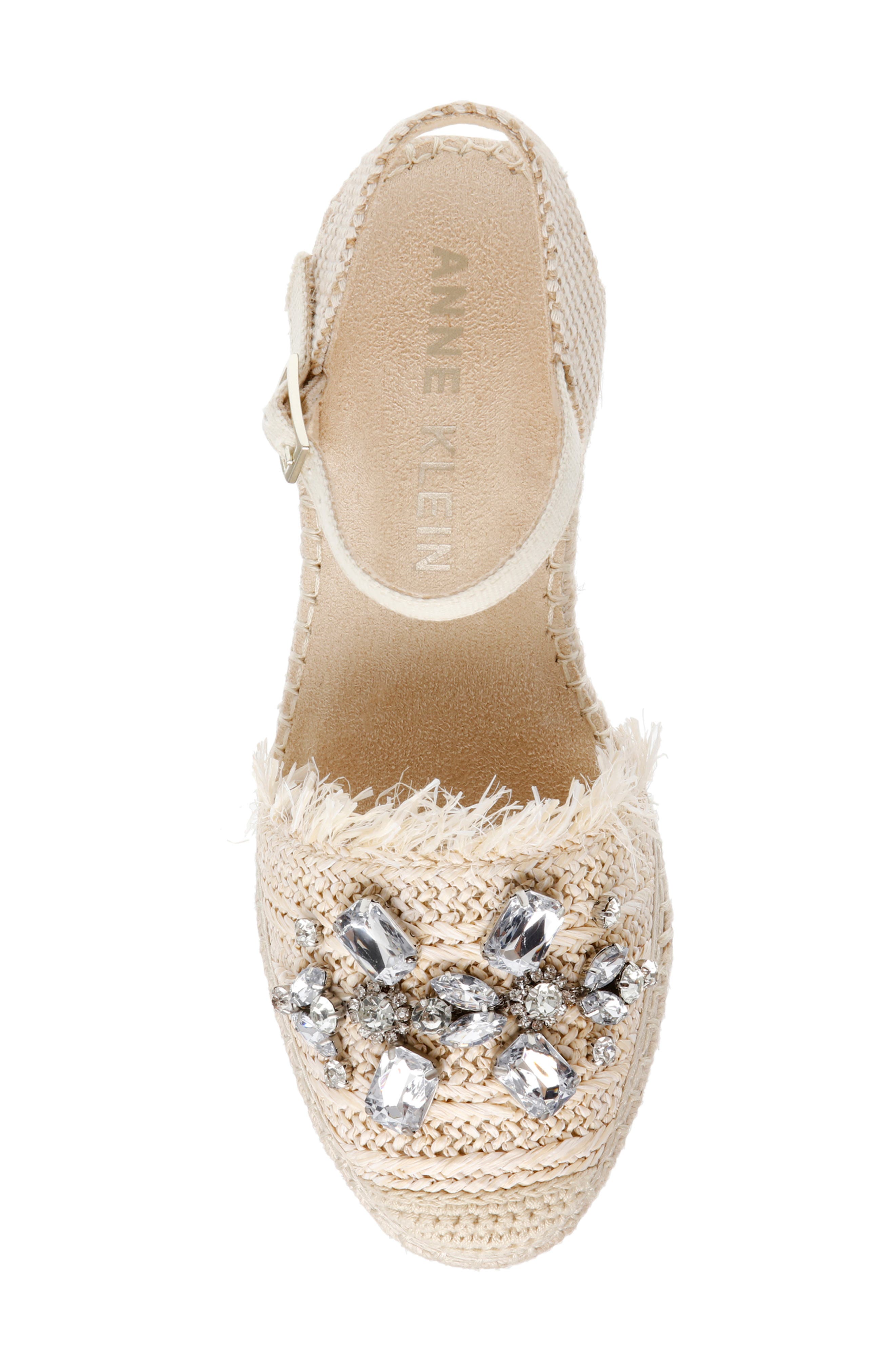 Anne Klein Lenox Wedge Espadrille Sandal, Alternate, color, 