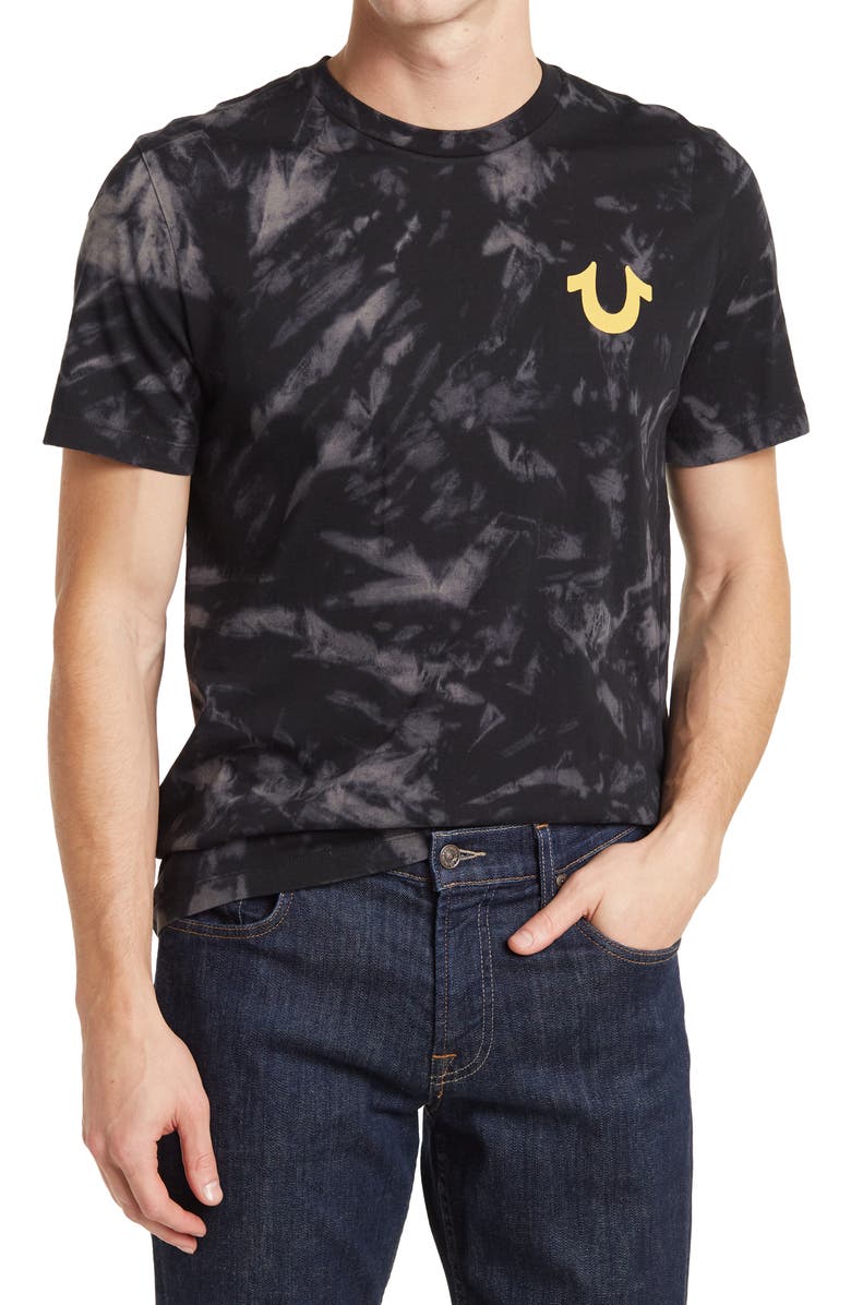 True Religion Brand Jeans Tour Tie-Dye Crew Neck T-Shirt, Main, color,