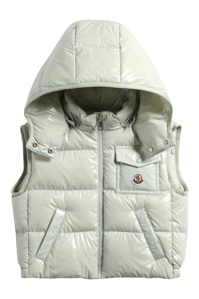 Kids' Kamile Hooded Down Puffer Vest, Main, color, BEIGE
