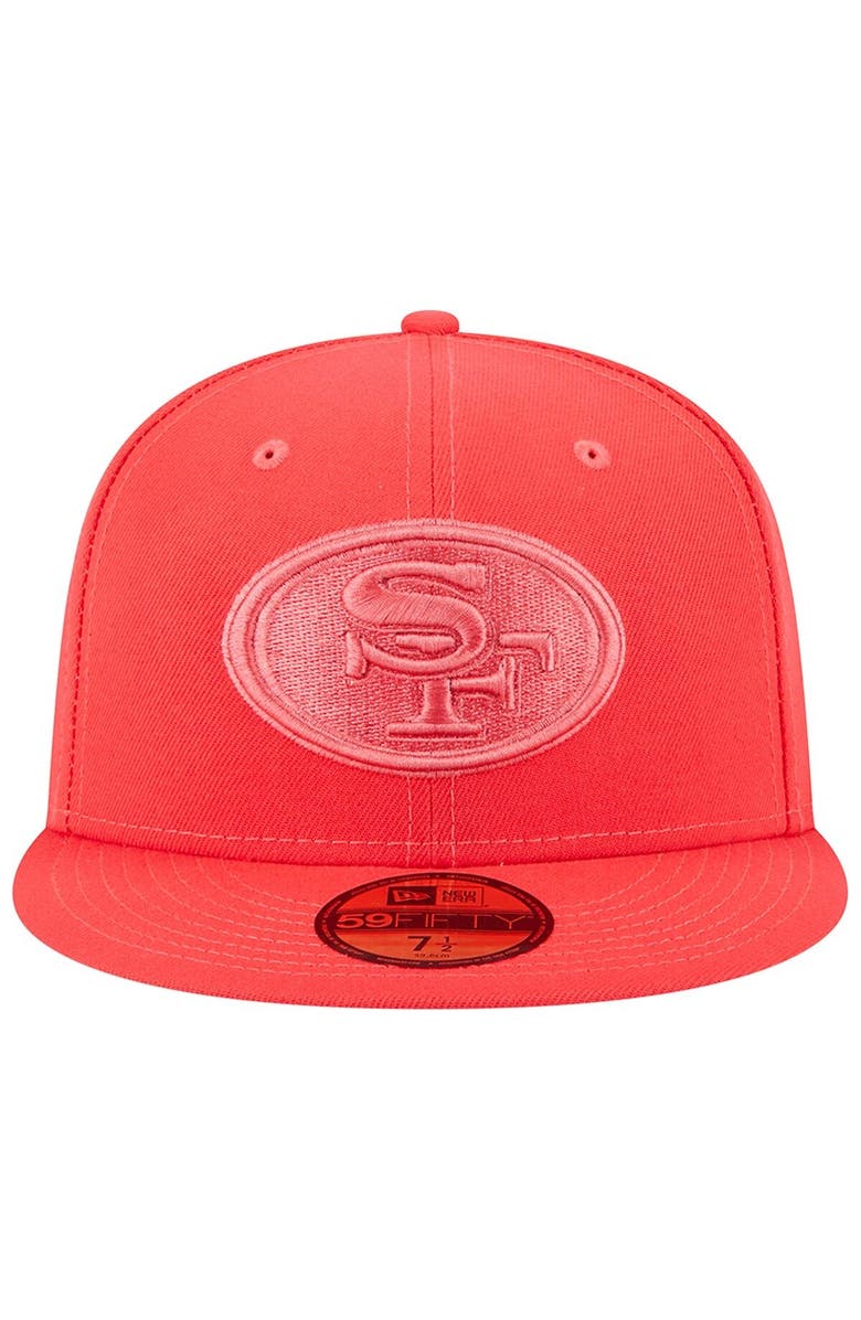 New Era Men's New Era Scarlet San Francisco 49ers Color Pack Brights 59FIFTY Fitted Hat, Alternate, color, Scarlet