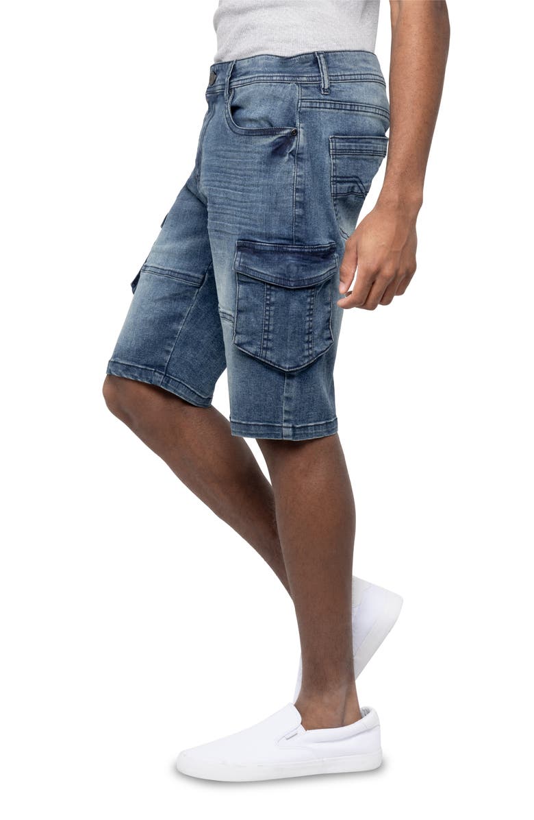 XRAY Denim Cargo Shorts, Alternate, color, Medium Wash