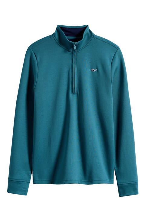 Kids' Pima Cotton Quarter Zip Pullover (Nordstrom Exclusive)