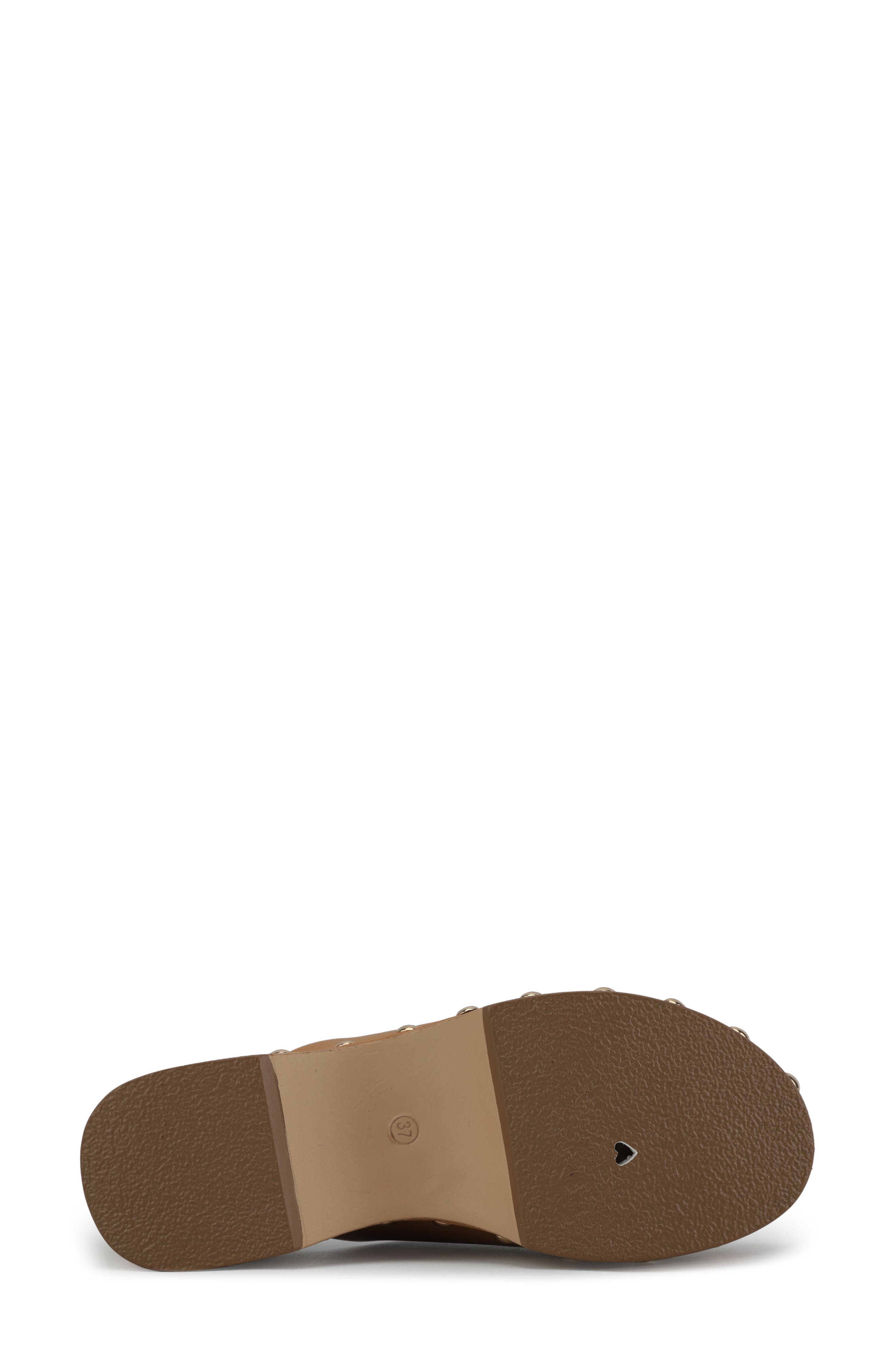 Elaine Faux Leather Clog, Alternate, color, COGNAC