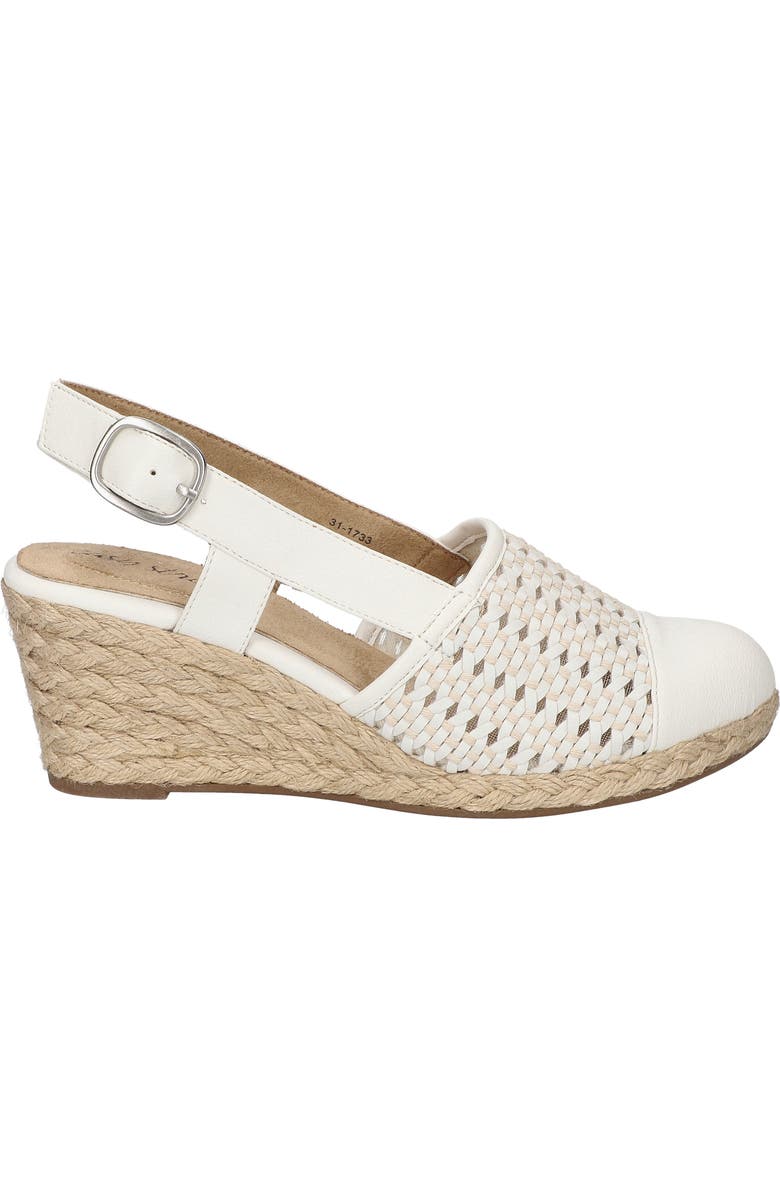 EASY STREET Taffy Slingback Espadrille Wedge Sandal, Alternate, color, White