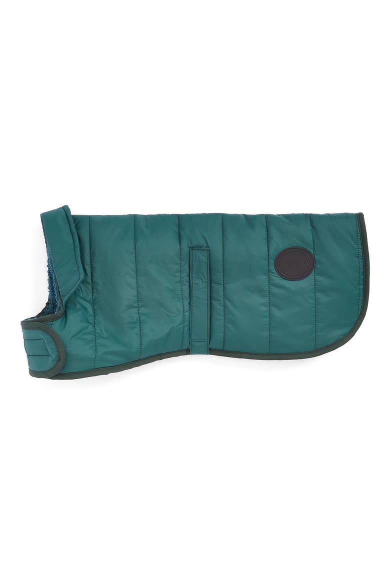 Baffle Quilted Dog Coat, Main, color, EVERGREEN