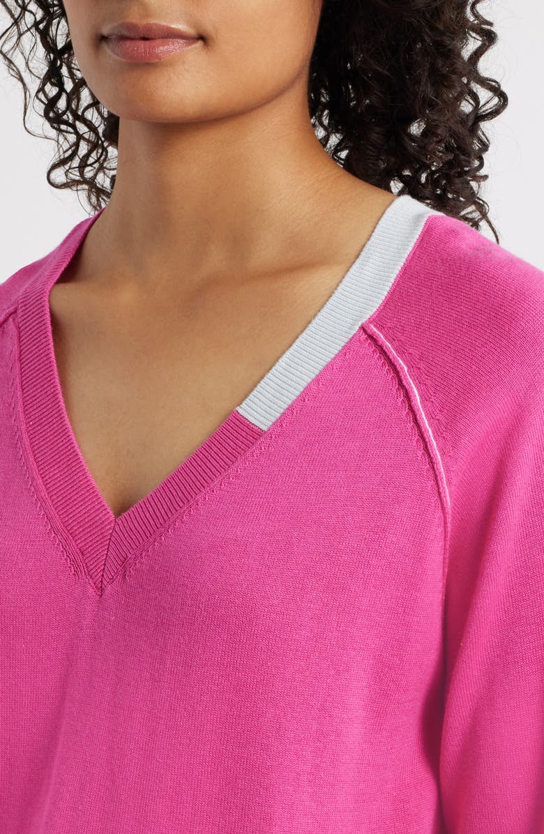 Hatley Cary V-Neck Sweater, Alternate, color, Pink